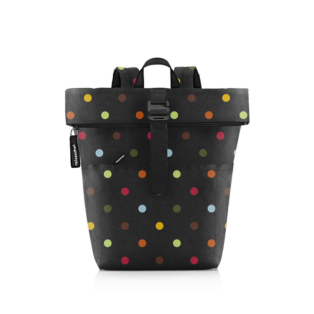Zwart-Reisenthel-Rolltop-Backpack-Dots