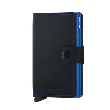 Zwart Secrid Mini Wallet Portemonnee Matte Black & Blue