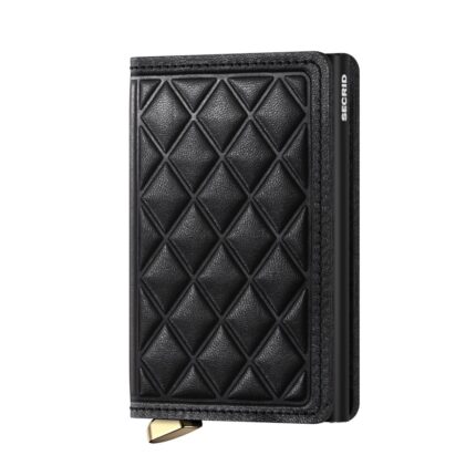 Zwart Secrid Premium Slim Wallet Portemonnee Emboss Diamond Black