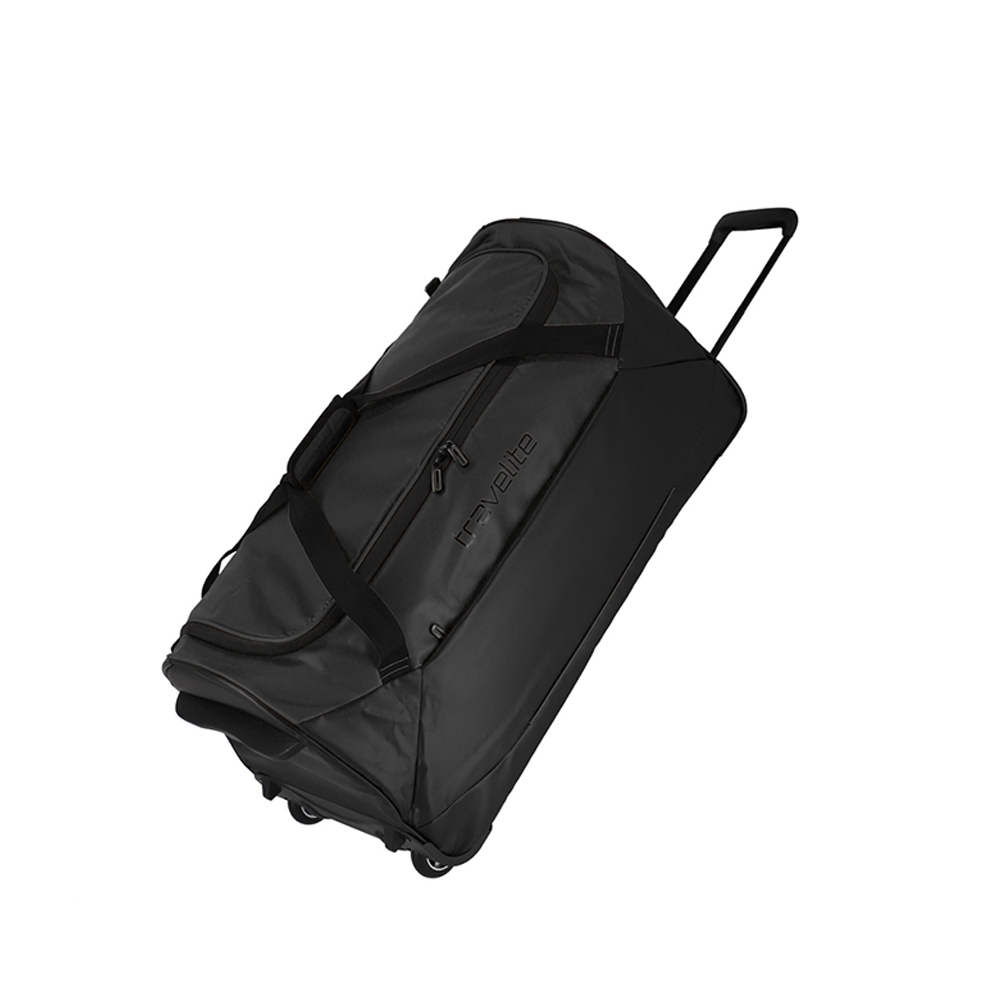 Zwart-Travelite-Basics-Tarpaulin-Wheeled-Duffle-70-cm-Black