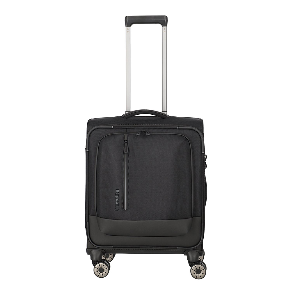 Zwart-Travelite-Crosslite-5.0-4-Wiel-Trolley-S-Black