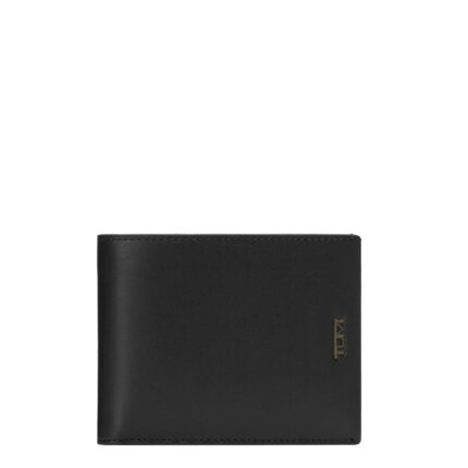 Zwart Tumi Nassau SLG Global Wallet Double Billfold Black Smooth