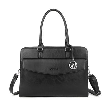 Zwart Wimona Valentina Schoudertas Laptop 15.6" Black