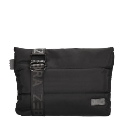 Zwart Zebra Elske Puffer Crossbody Schoudertas Zwart