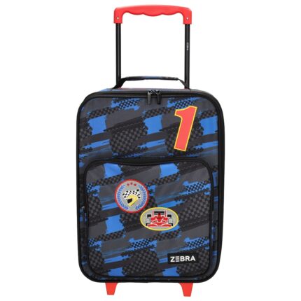 Zwart Zebra Trends Zachte Kinderkoffer Race Car Black